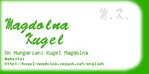 magdolna kugel business card